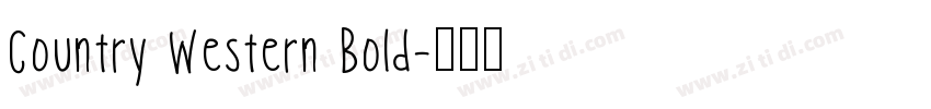 Country Western Bold字体转换
